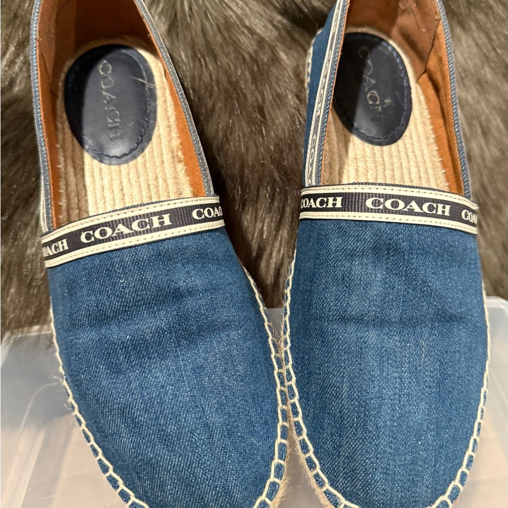 Coach Denim Blue Slip-On Loafers - Picture 3 of 5